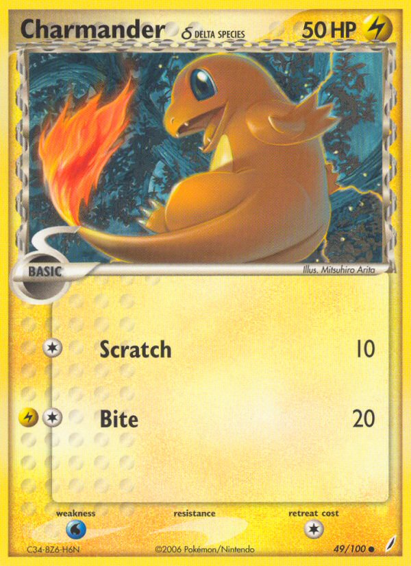 Charmander (49/100) (Delta Species) [EX: Crystal Guardians] | Good Games Cannington
