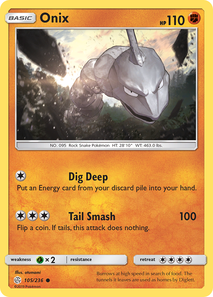 Onix (105/236) [Sun & Moon: Cosmic Eclipse] | Good Games Cannington