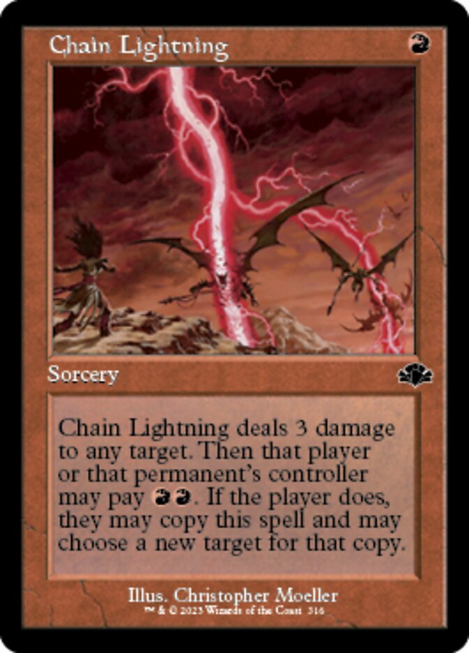 Chain Lightning (Retro) [Dominaria Remastered] | Good Games Cannington