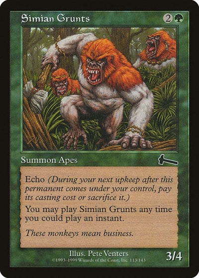 Simian Grunts [Urza's Legacy] | Good Games Cannington