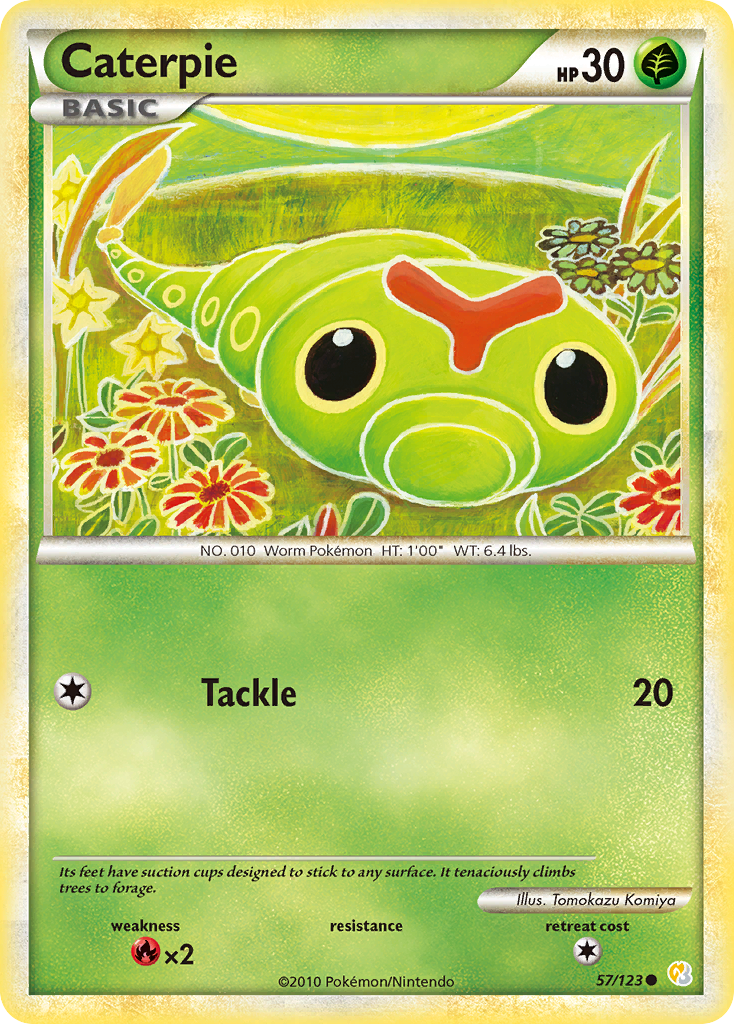 Caterpie (57/123) [HeartGold & SoulSilver: Base Set] | Good Games Cannington