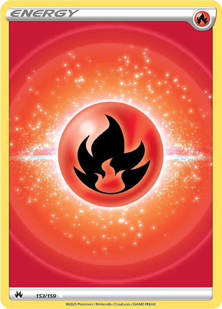 Fire Energy (153/159) (Texture Full Art) [Sword & Shield: Crown Zenith] | Good Games Cannington