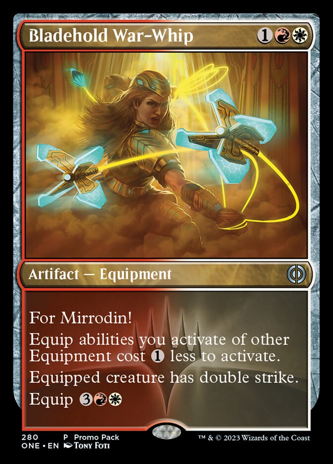 Bladehold War-Whip (Promo Pack) [Phyrexia: All Will Be One Promos] | Good Games Cannington