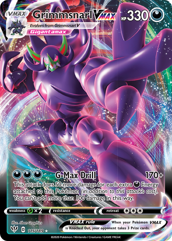 Grimmsnarl VMAX (115/189) [Sword & Shield: Darkness Ablaze] | Good Games Cannington
