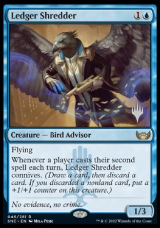 Ledger Shredder (Promo Pack) [Streets of New Capenna Promos] | Good Games Cannington
