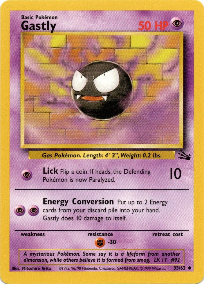 Gastly (33/62) [Fossil Unlimited] | Good Games Cannington