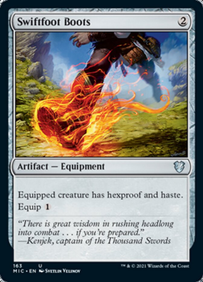 Swiftfoot Boots [Innistrad: Midnight Hunt Commander] | Good Games Cannington