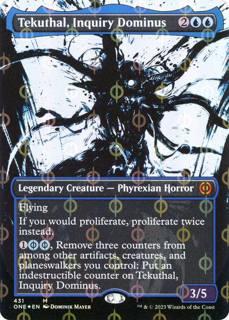 Tekuthal, Inquiry Dominus (Borderless Ichor Step-and-Compleat Foil) [Phyrexia: All Will Be One] | Good Games Cannington