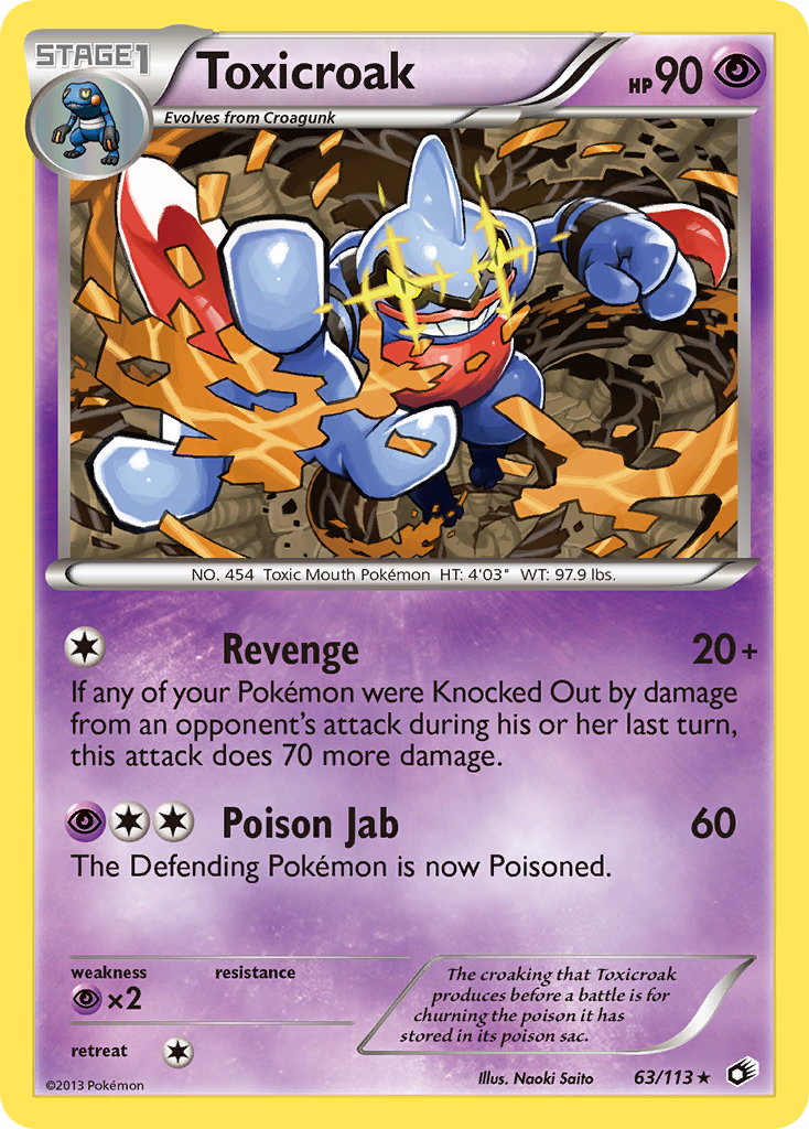 Toxicroak (63/113) [Black & White: Legendary Treasures] | Good Games Cannington