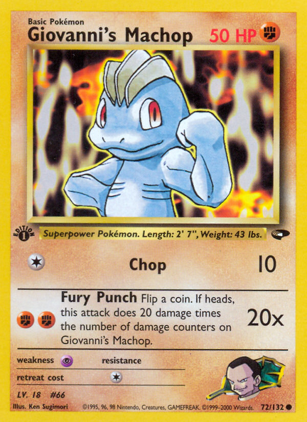 Giovanni's Machop (72/132) [Gym Challenge 1st Edition] | Good Games Cannington