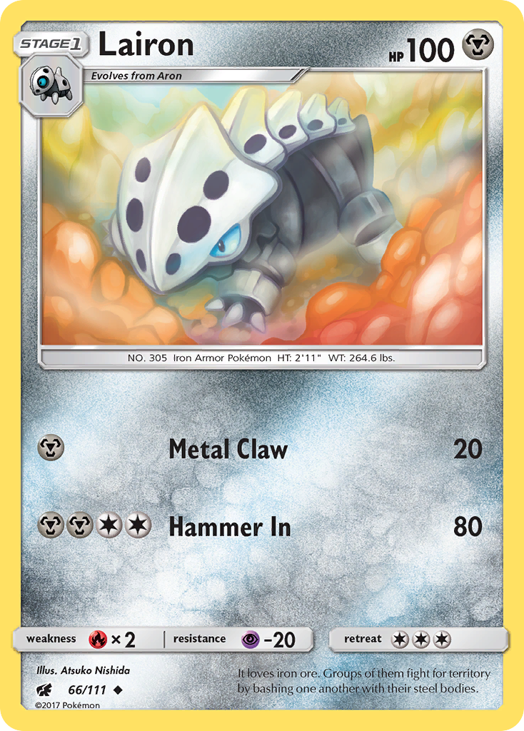 Lairon (66/111) [Sun & Moon: Crimson Invasion] | Good Games Cannington