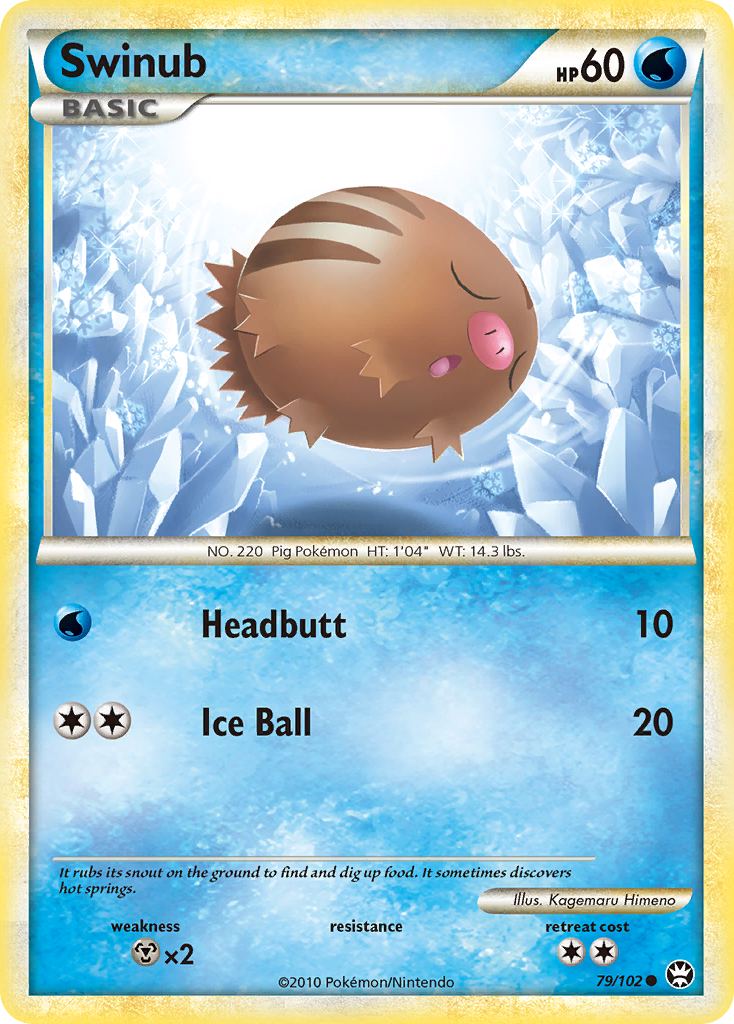 Swinub (79/102) [HeartGold & SoulSilver: Triumphant] | Good Games Cannington