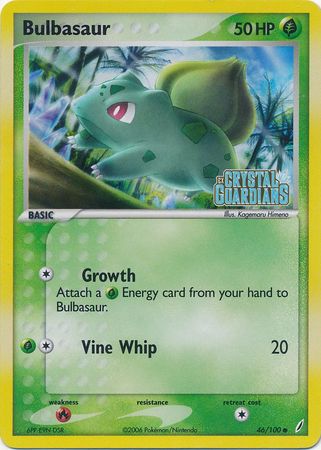 Bulbasaur (46/100) (Stamped) [EX: Crystal Guardians] | Good Games Cannington