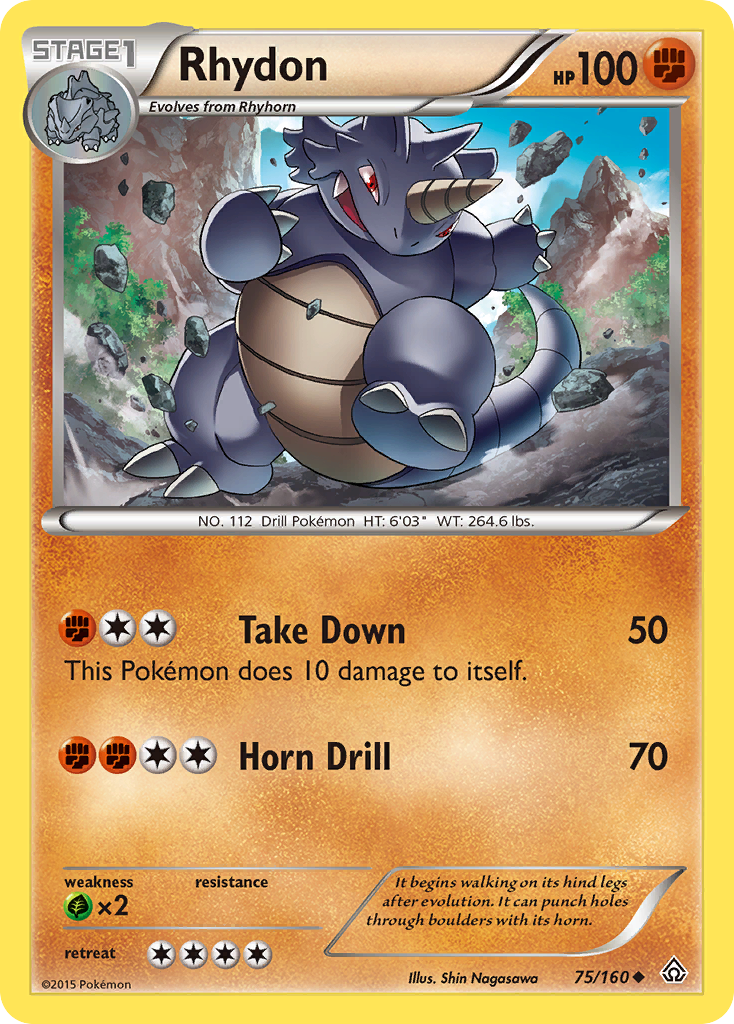Rhydon (75/160) [XY: Primal Clash] | Good Games Cannington