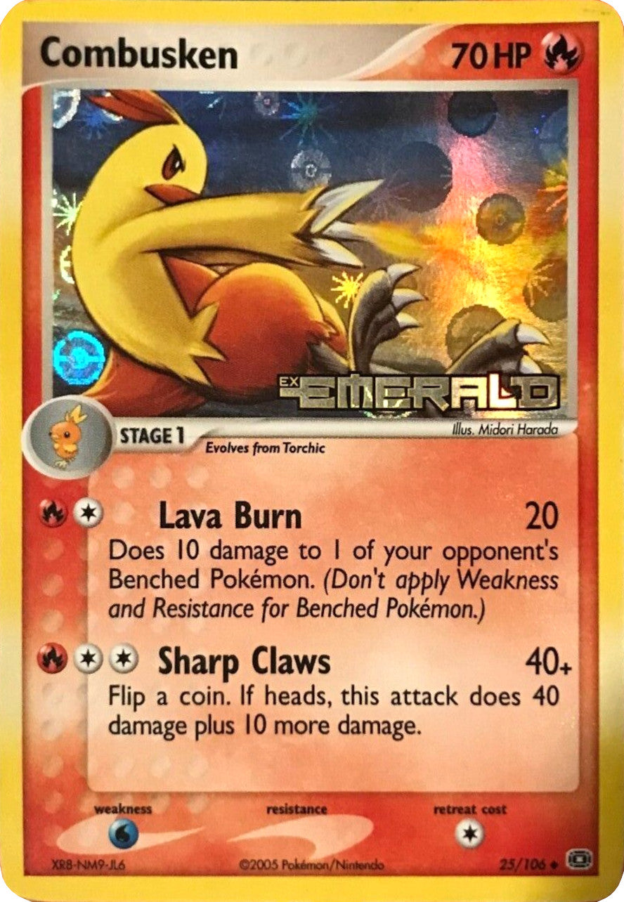 Combusken (25/106) (Stamped) [EX: Emerald] | Good Games Cannington