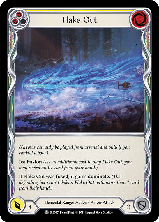 Flake Out (Yellow) [ELE057] (Tales of Aria)  1st Edition Normal | Good Games Cannington