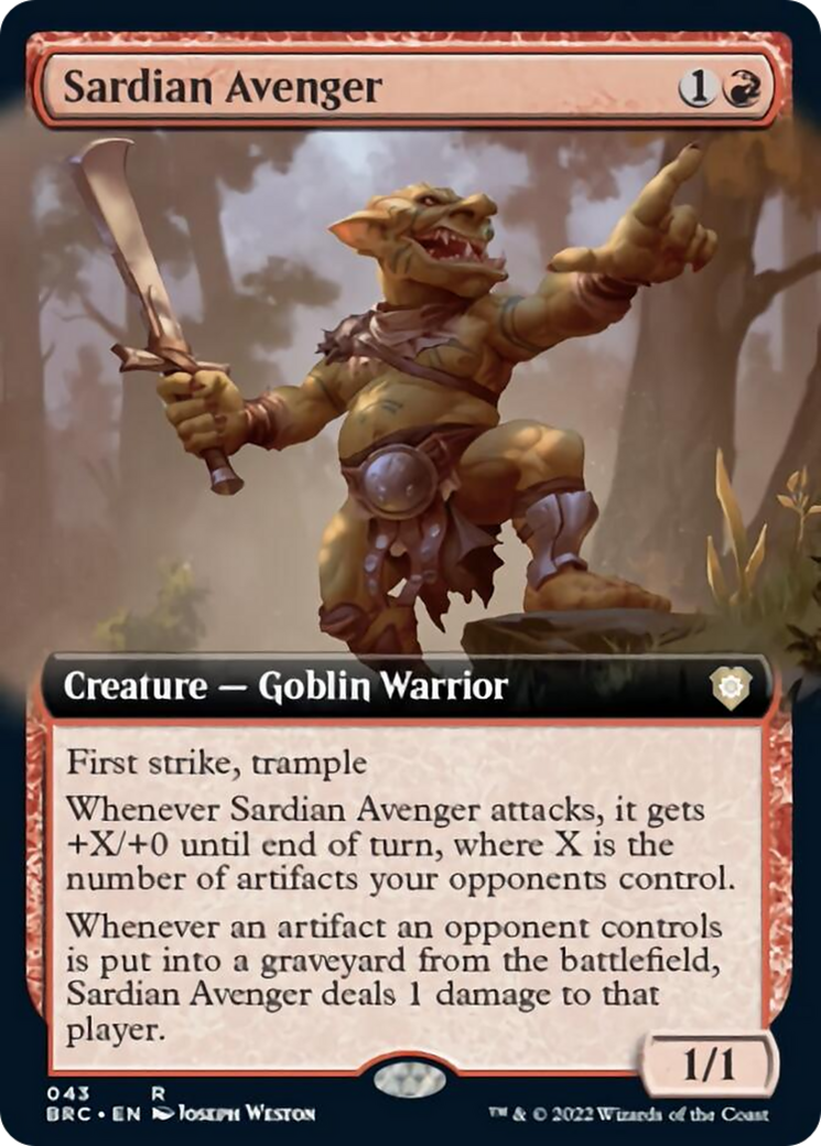 Sardian Avenger (Extended Art) [The Brothers' War Commander] | Good Games Cannington