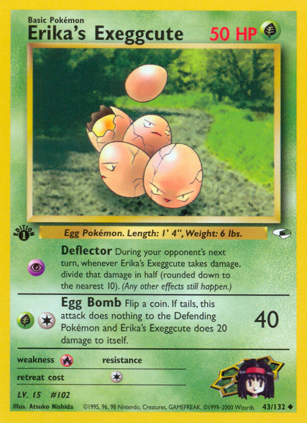 Erika's Exeggcute (43/132) [Gym Heroes 1st Edition] | Good Games Cannington