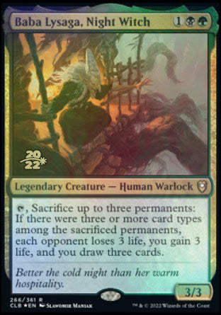Baba Lysaga, Night Witch [Commander Legends: Battle for Baldur's Gate Prerelease Promos] | Good Games Cannington