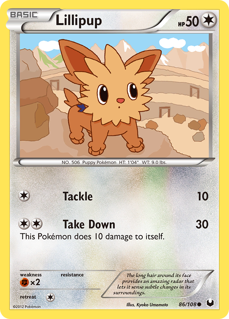 Lillipup (86/108) [Black & White: Dark Explorers] | Good Games Cannington