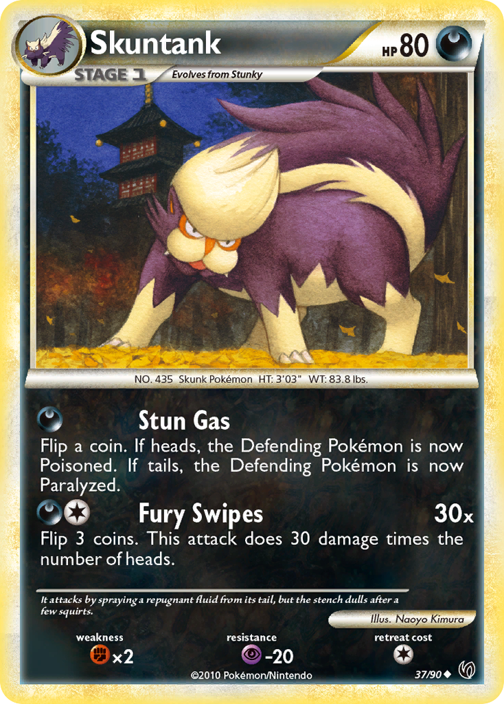 Skuntank (37/90) [HeartGold & SoulSilver: Undaunted] | Good Games Cannington