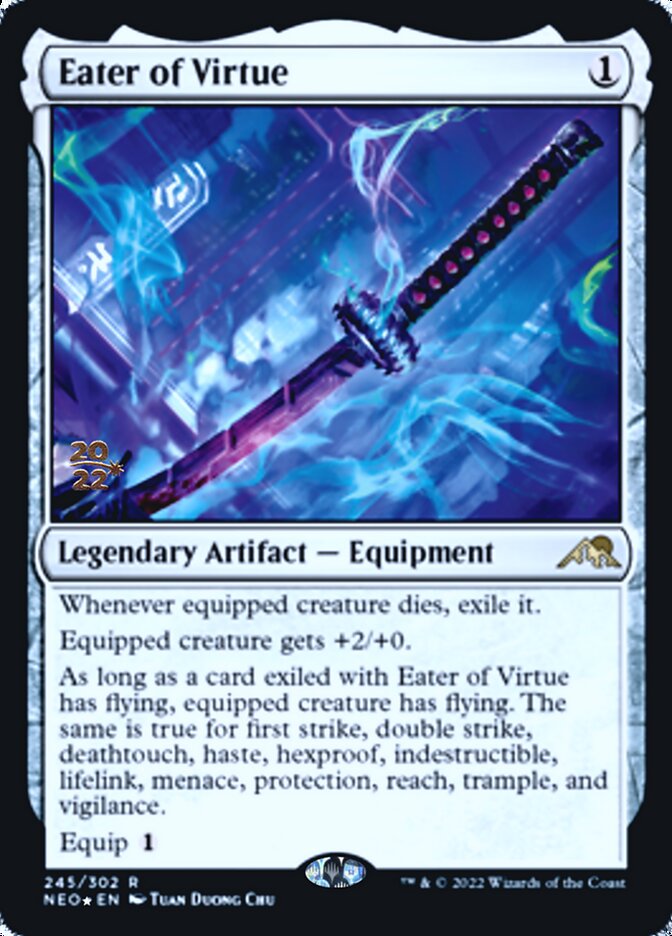 Eater of Virtue [Kamigawa: Neon Dynasty Prerelease Promos] | Good Games Cannington