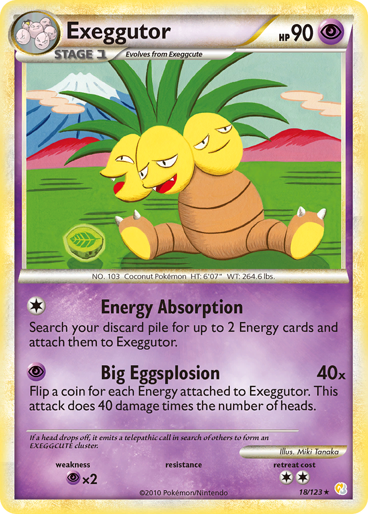 Exeggutor (18/123) [HeartGold & SoulSilver: Base Set] | Good Games Cannington