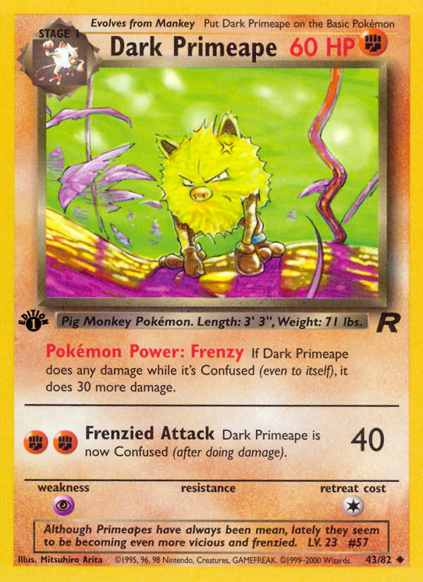 Dark Primeape (43/82) [Team Rocket 1st Edition] | Good Games Cannington