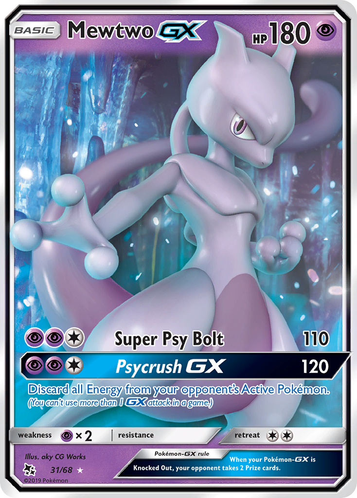 Mewtwo GX (31/68) [Sun & Moon: Hidden Fates] | Good Games Cannington