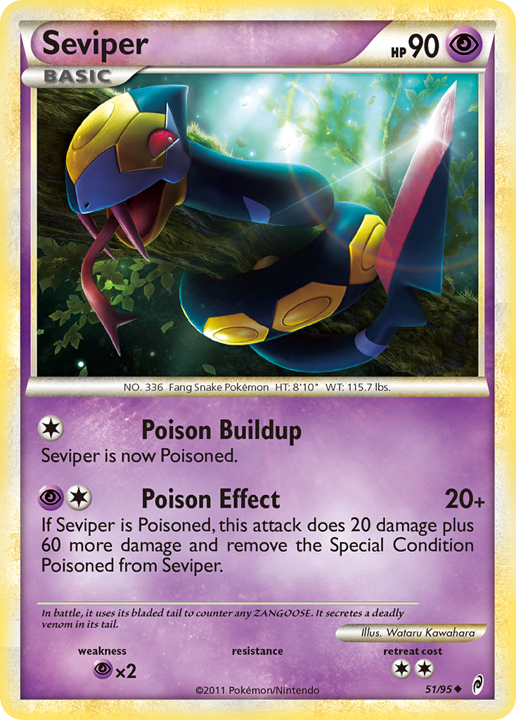 Seviper (51/95) [HeartGold & SoulSilver: Call of Legends] | Good Games Cannington