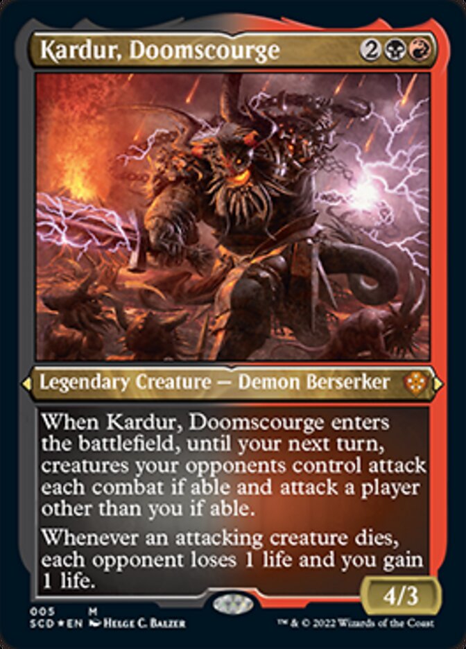 Kardur, Doomscourge (Foil Etched) [Starter Commander Decks] | Good Games Cannington