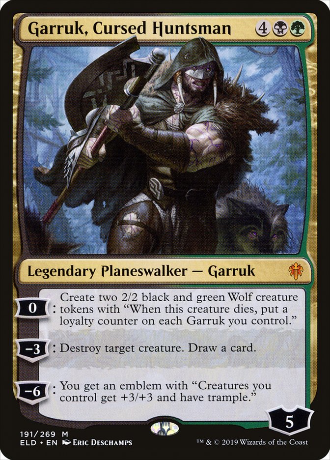 Garruk, Cursed Huntsman [Throne of Eldraine] | Good Games Cannington