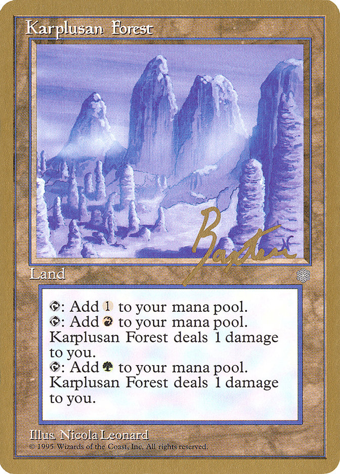 Karplusan Forest (George Baxter) [Pro Tour Collector Set] | Good Games Cannington