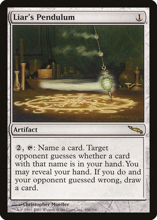 Liar's Pendulum [Mirrodin] | Good Games Cannington
