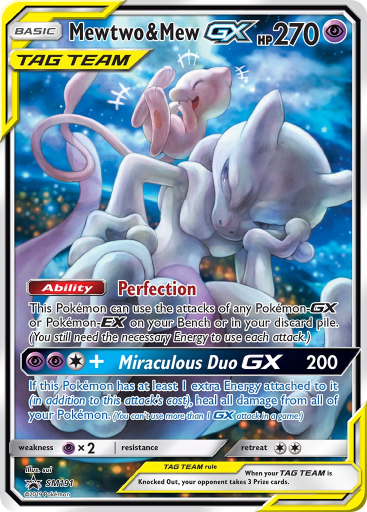 Mewtwo & Mew GX (SM191) [Sun & Moon: Black Star Promos] | Good Games Cannington