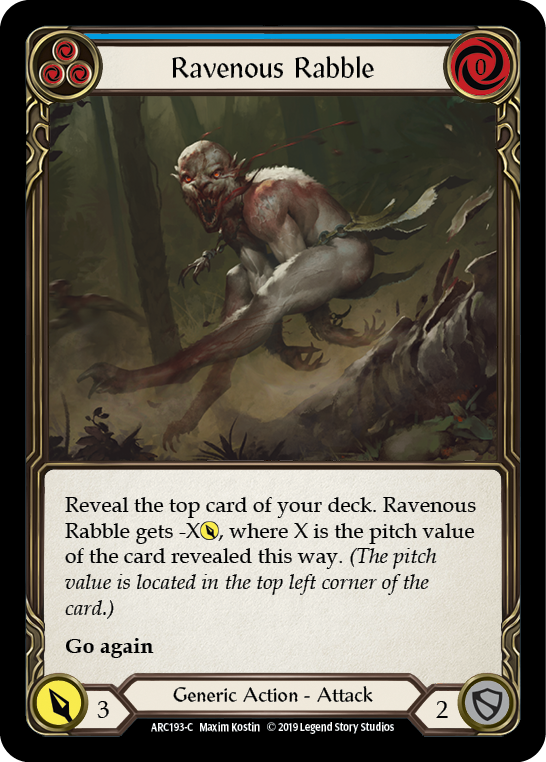 Ravenous Rabble (Blue) [ARC193-C] 1st Edition Normal | Good Games Cannington