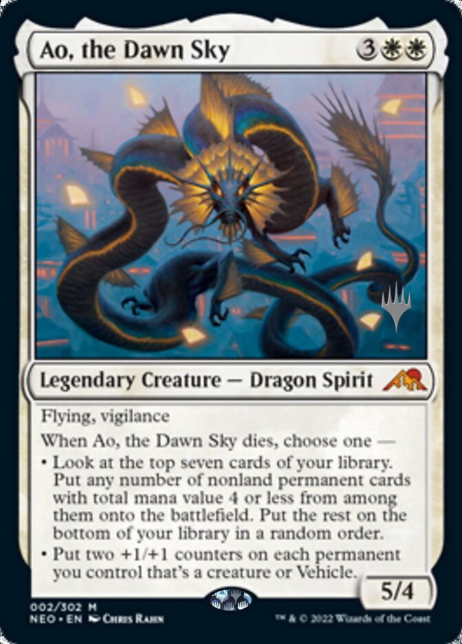 Ao, the Dawn Sky (Promo Pack) [Kamigawa: Neon Dynasty Promos] | Good Games Cannington