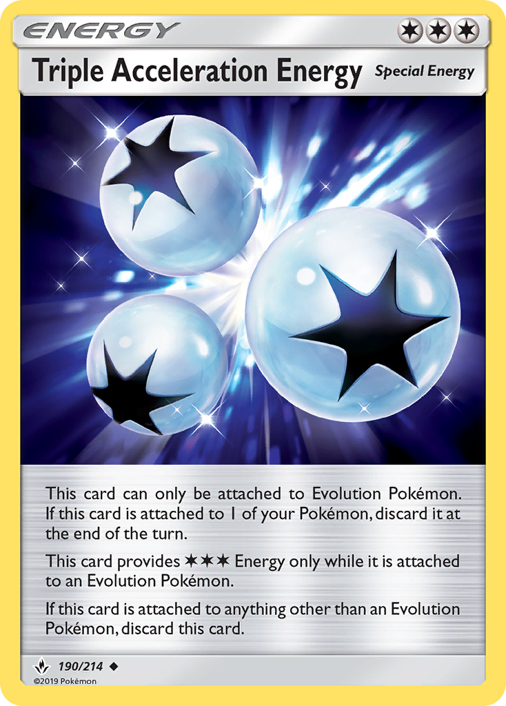 Triple Acceleration Energy (190/214) [Sun & Moon: Unbroken Bonds] | Good Games Cannington