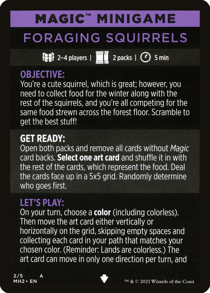 Foraging Squirrels (Magic Minigame) [Modern Horizons 2 Minigame] | Good Games Cannington