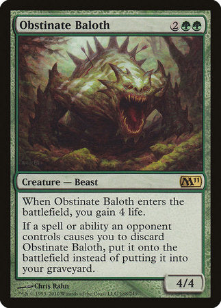 Obstinate Baloth [Magic 2011] | Good Games Cannington
