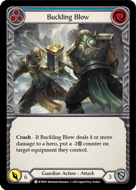 Buckling Blow (Blue) [U-WTR059] (Welcome to Rathe Unlimited)  Unlimited Rainbow Foil | Good Games Cannington