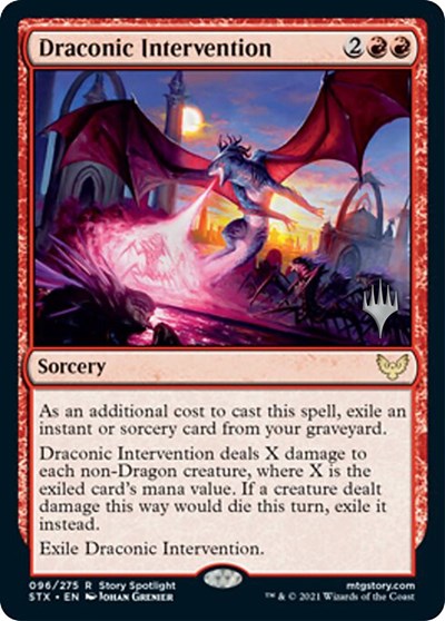 Draconic Intervention (Promo Pack) [Strixhaven: School of Mages Promos] | Good Games Cannington