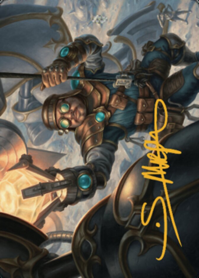 Powerstone Engineer Art Card (Gold-Stamped Signature) [The Brothers' War Art Series] | Good Games Cannington