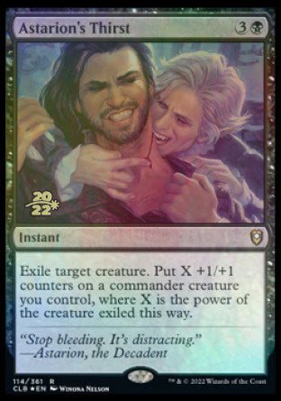 Astarion's Thirst [Commander Legends: Battle for Baldur's Gate Prerelease Promos] | Good Games Cannington