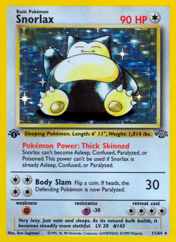 Snorlax (11/64) [Jungle 1st Edition] | Good Games Cannington