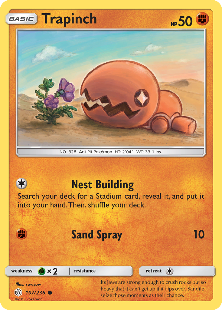 Trapinch (107/236) [Sun & Moon: Cosmic Eclipse] | Good Games Cannington