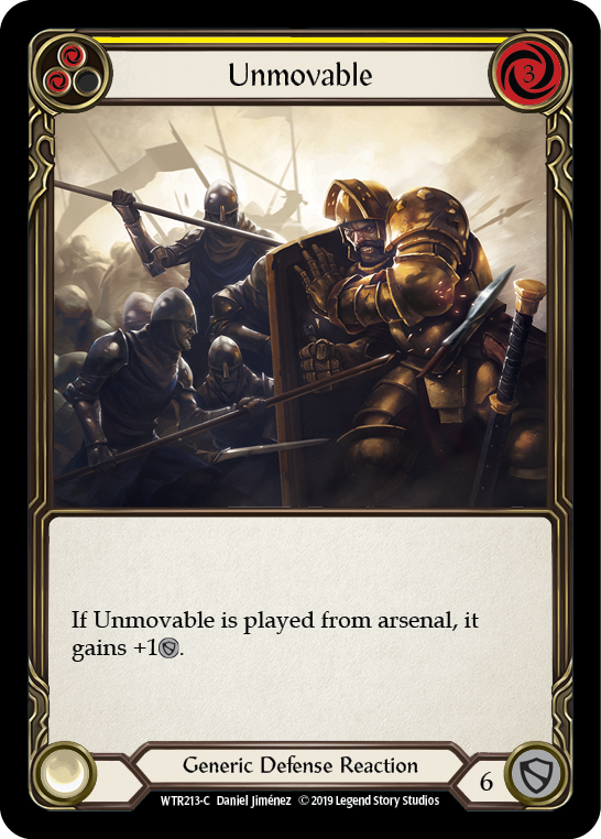 Unmovable (Yellow) [WTR213-C] Alpha Print Rainbow Foil | Good Games Cannington