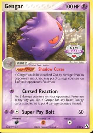 Gengar (5/92) (Gym Challenge) [EX: Legend Maker] | Good Games Cannington