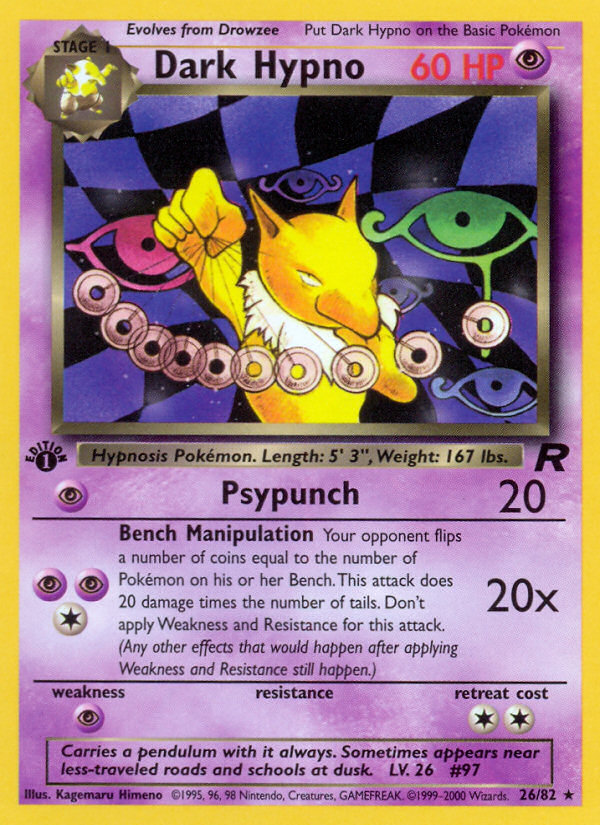 Dark Hypno (26/82) [Team Rocket 1st Edition] | Good Games Cannington