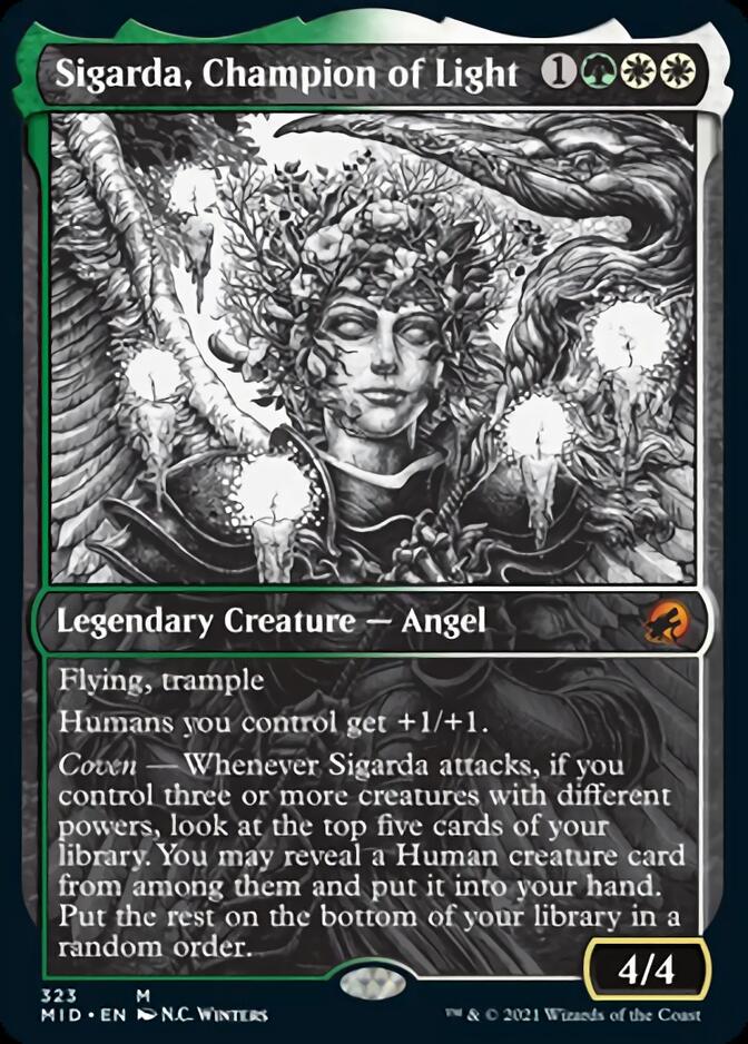 Sigarda, Champion of Light (Showcase) [Innistrad: Midnight Hunt] | Good Games Cannington